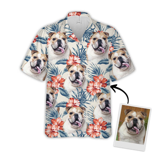 Custom Hawaiian Shirt With Face, Custom Hawaiian Shirt for Men Women Kid,  Custom Hawaiian Shirt Dog, Hawaiian Shirt for Logo, Christmas Gift 