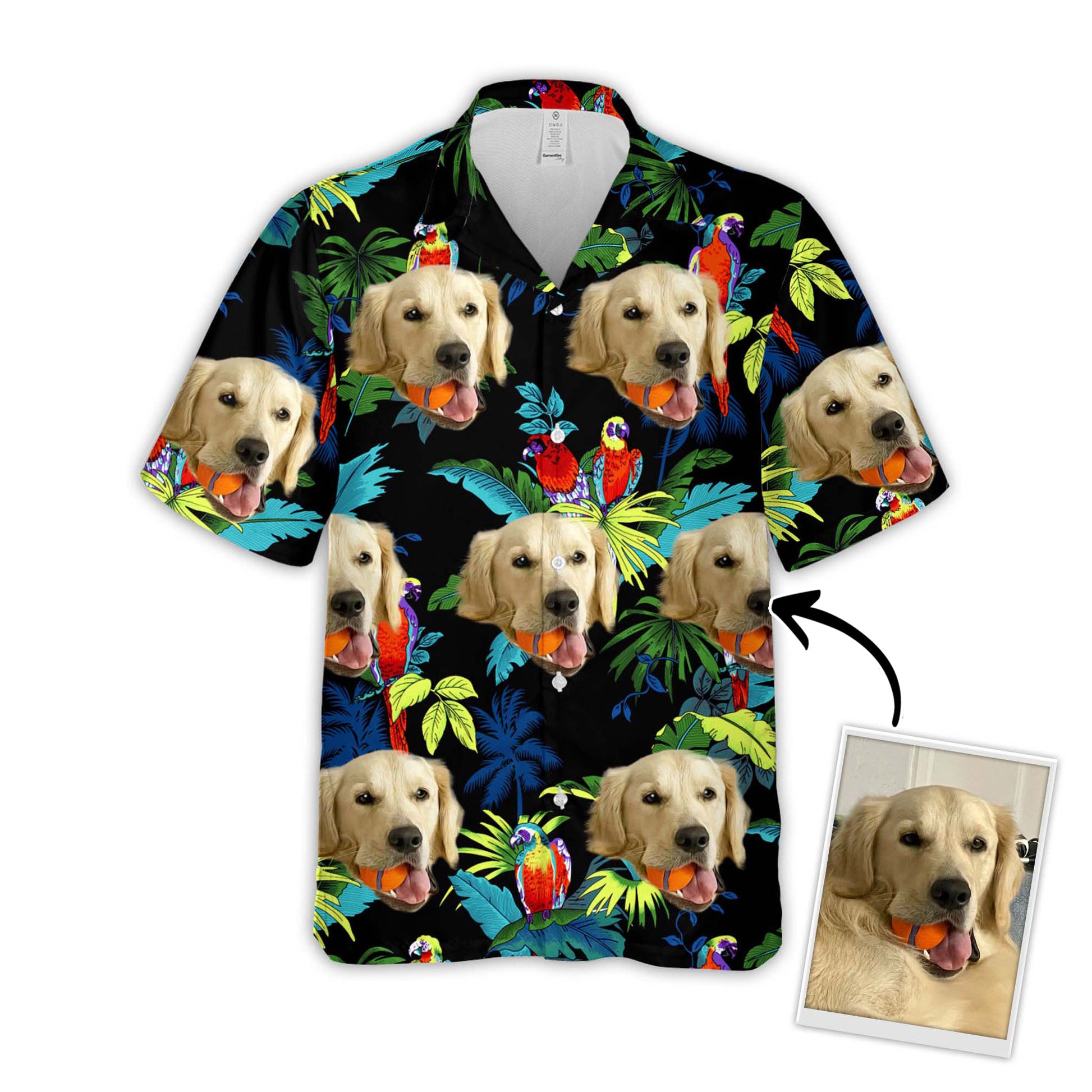 Pumpkin Dog Trick Or Treat Halloween Hawaiian Shirt, Happy Halloween Aloha  Shirt, Multicolor, 5X-Large : : Pet Supplies