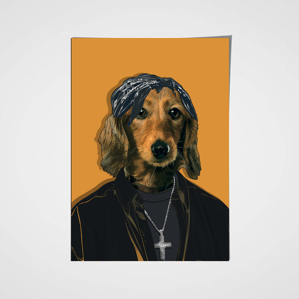 Da Rapper Custom Pet Portrait Poster - Noble Pawtrait