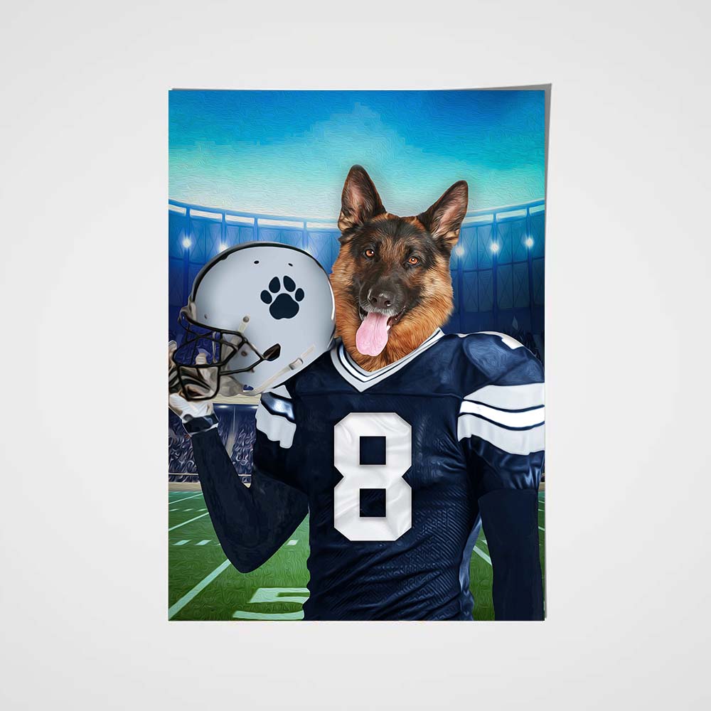 The Dallas Fan Custom Poster Pet Portrait - Noble Pawtrait