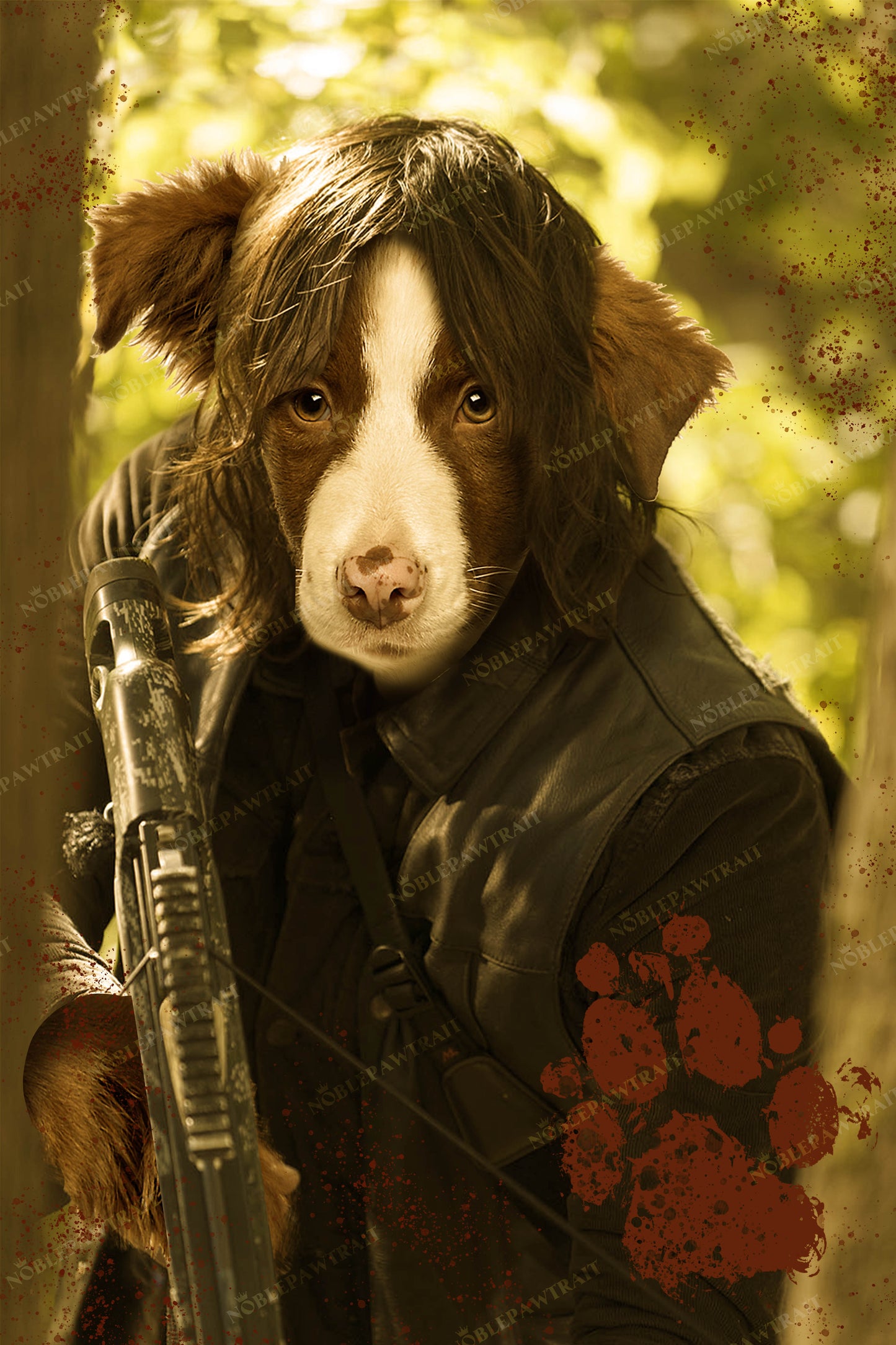 Daryl the Paw Pewper Custom Pet Portrait Digital Download - Noble Pawtrait