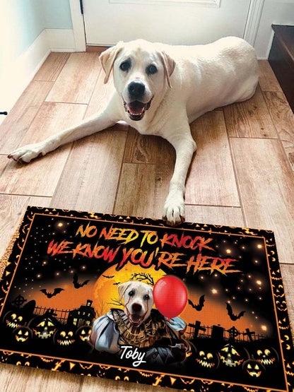 The Knifepaw No Need To Knock Custom 1 Pet Doormat – Noble Pawtrait