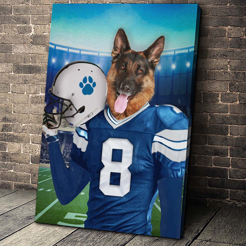 The Detroit Fan Custom Canvas Pet Portrait - Noble Pawtrait