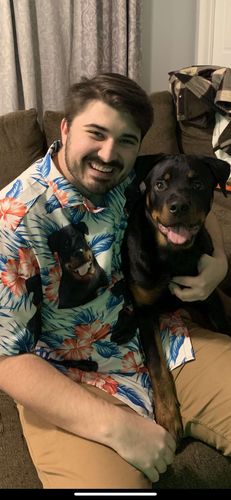 Custom Hawaiian Shirt For Dog Lovers | Personalized Puppy Lovers Gift | Leaves & Flowers Pattern White Color Aloha Shirt