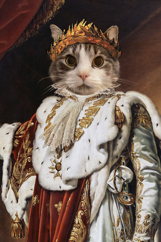 The Emperor Custom Pet Portrait Digital Download - Noble Pawtrait
