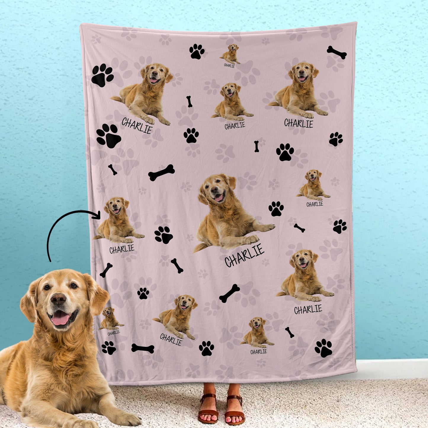 Custom Pet Fleece Blanket Gift For Pet's Parents