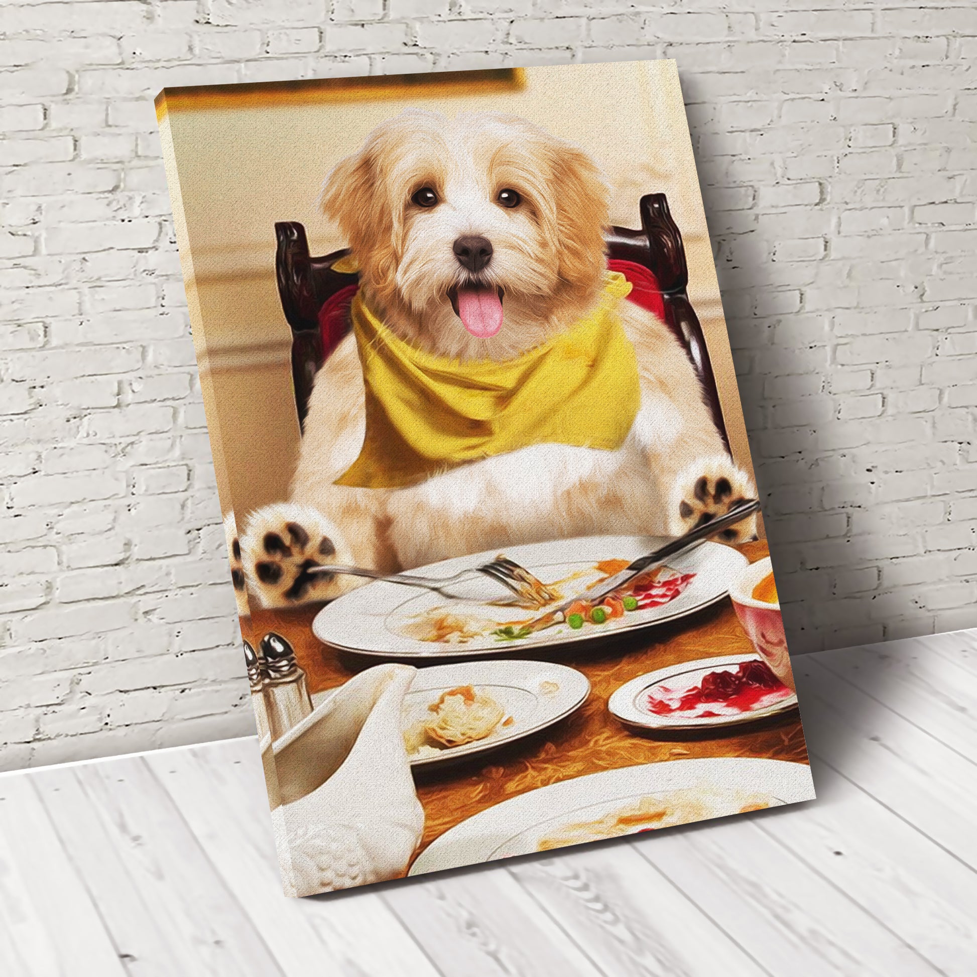 Happy Meal Custom Pet Portrait Canvas - Noble Pawtrait