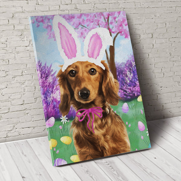 Happy Easter Custom Pet Portrait Poster - Noble Pawtrait