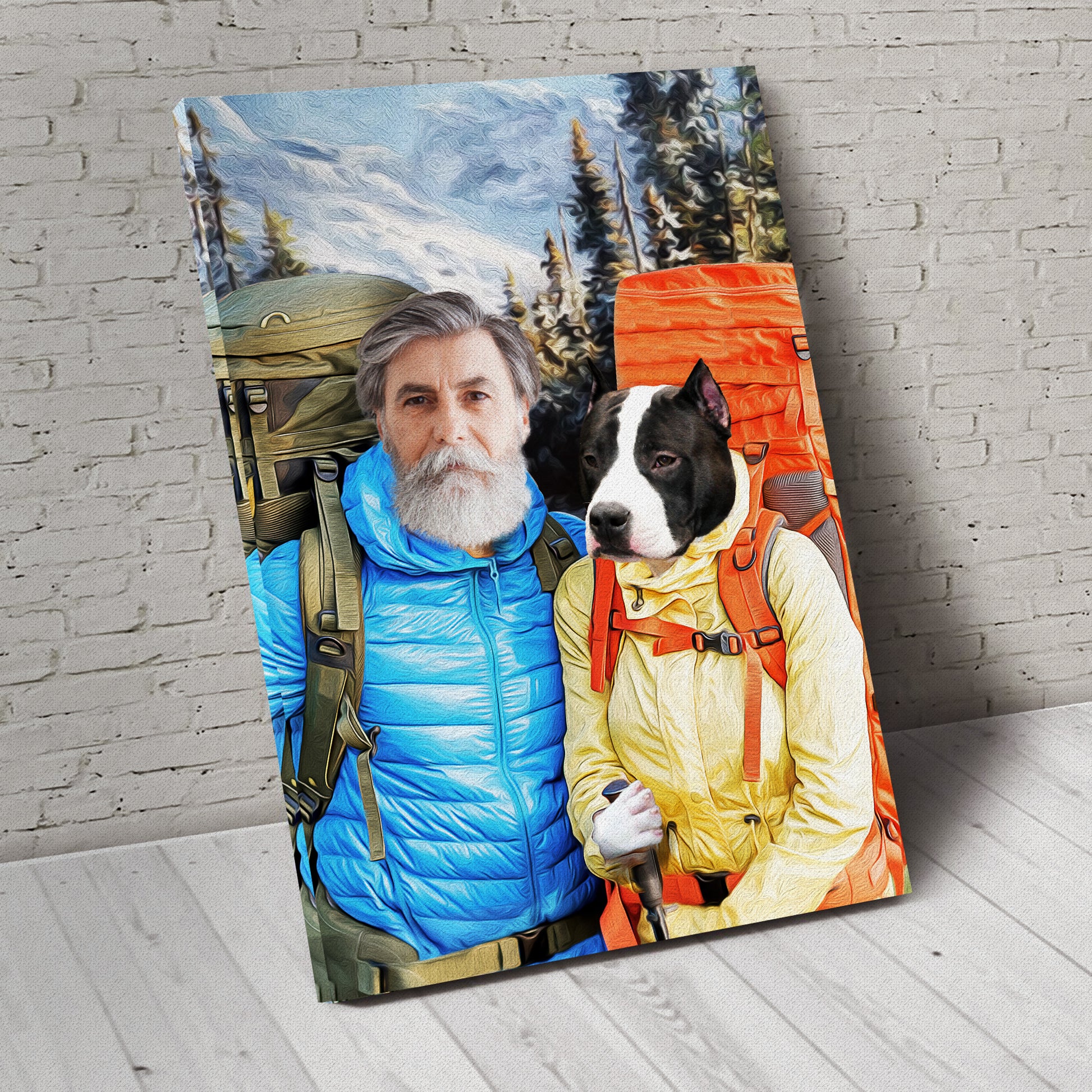 The Hikers Custom Pet Portrait Canvas - Noble Pawtrait