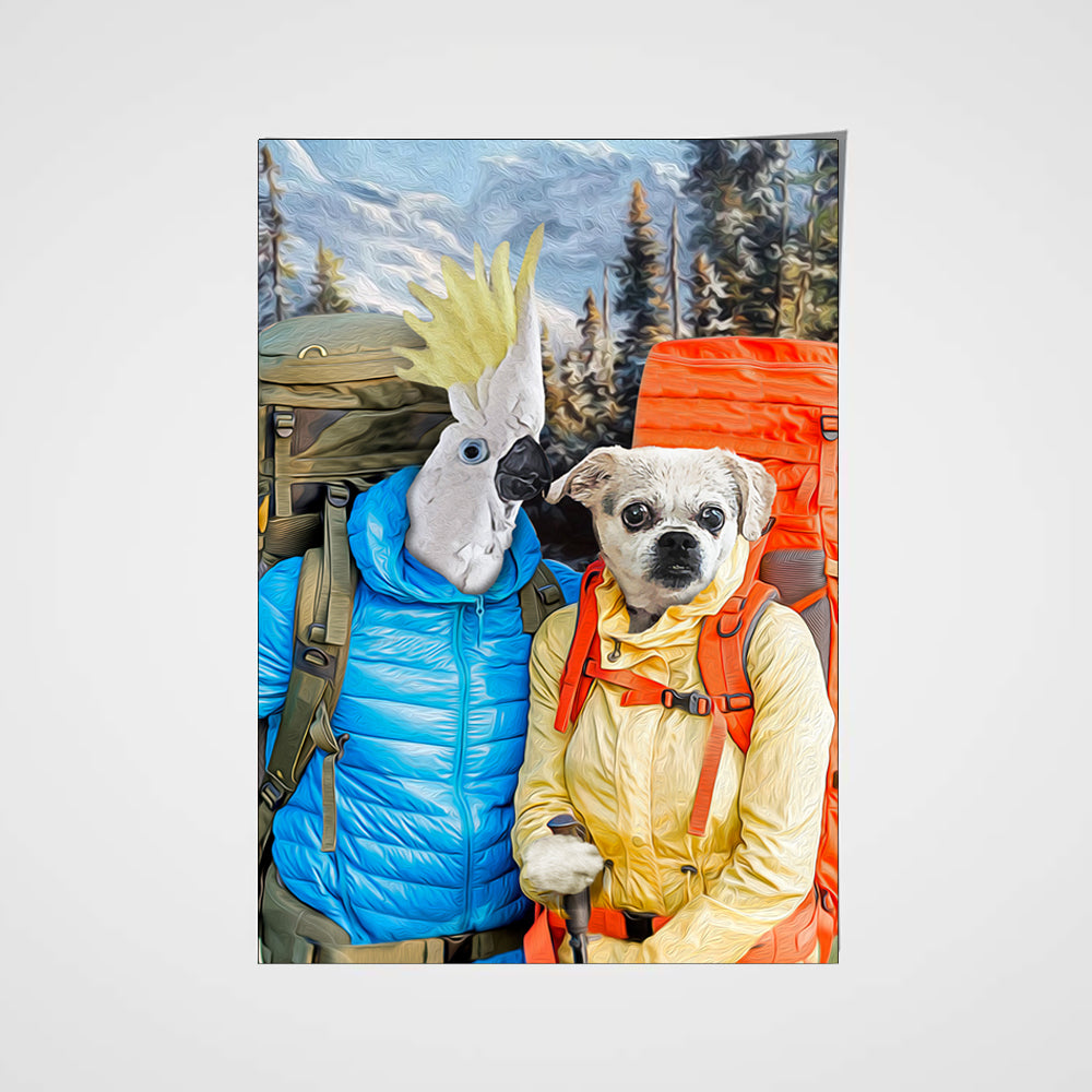 The Hikers Custom Pet Portrait Poster - Noble Pawtrait