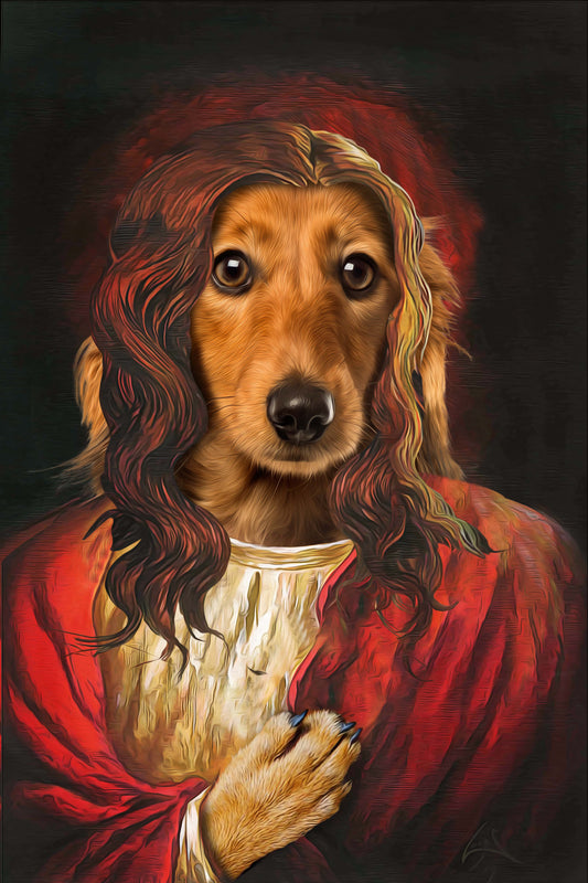 The Savior Custom Pet Portrait Digital Download - Noble Pawtrait