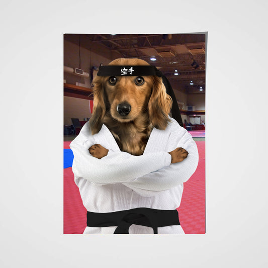 The Karate Paw Custom Poster Pet Portrait - Noble Pawtrait