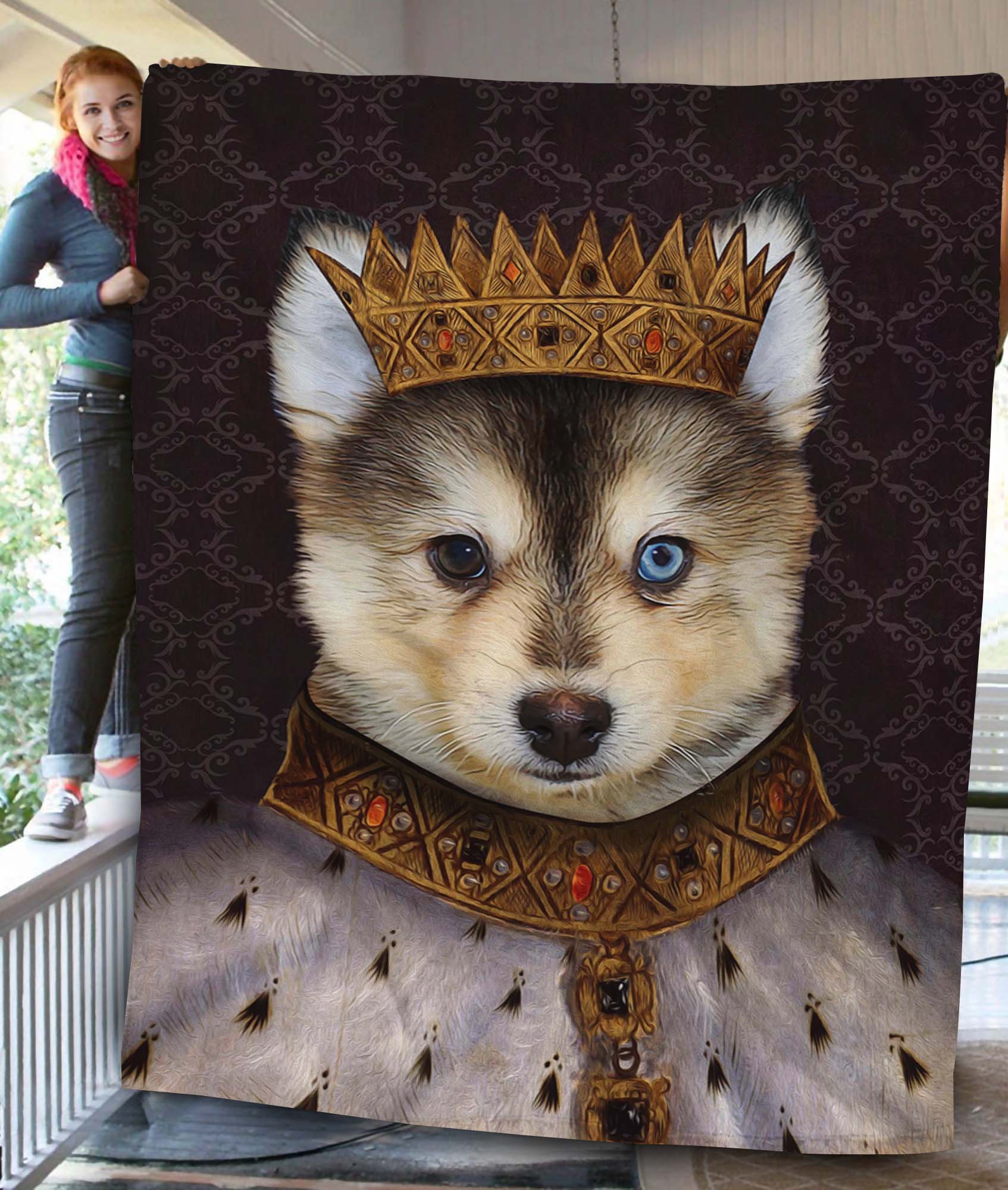 King Henry VII Custom Pet Blanket - Noble Pawtrait
