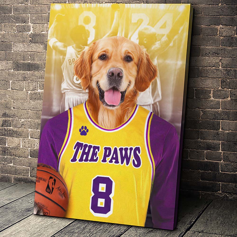 The LA Basketball Custom Canvas Pet Portrait - Noble Pawtrait