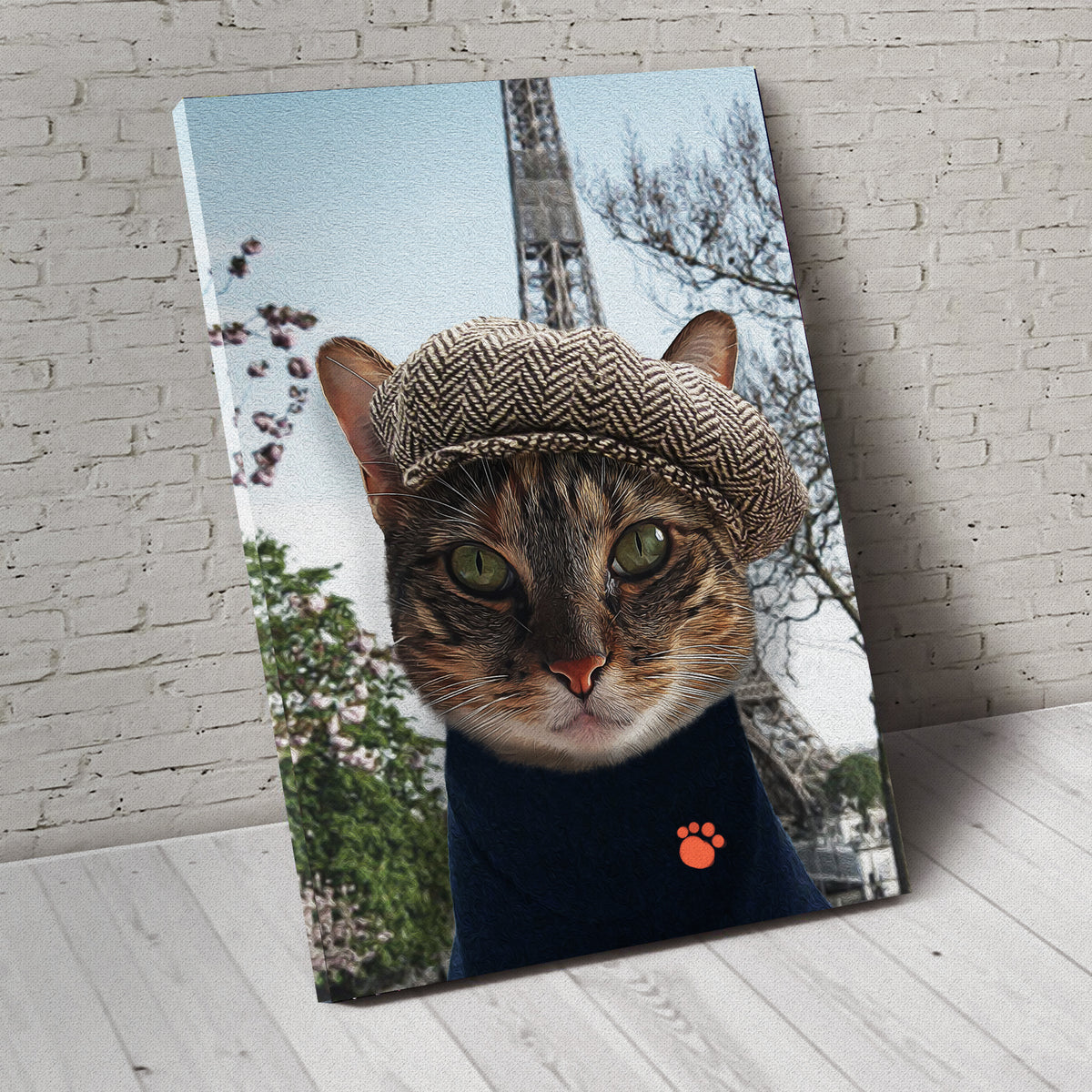 The Paris Custom Pet Portrait Canvas - Noble Pawtrait