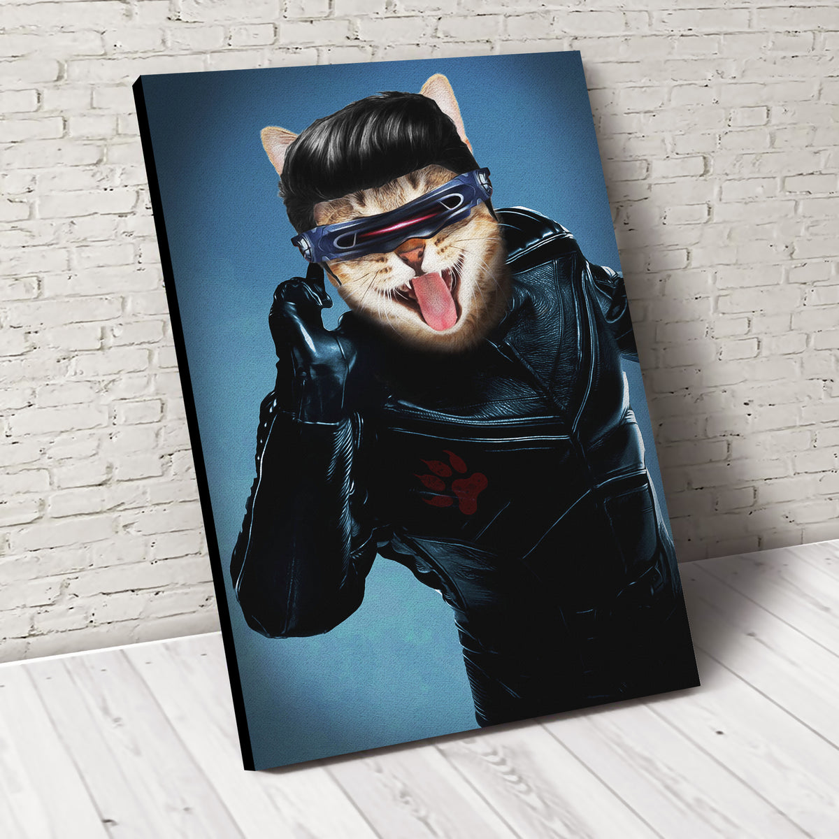 Big eye Paw Custom Pet Portrait Canvas - Noble Pawtrait