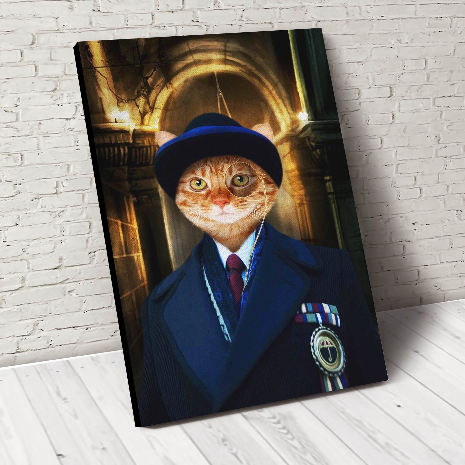 Sir Reginald Hargreeves Custom Pet Portrait Canvas - Noble Pawtrait