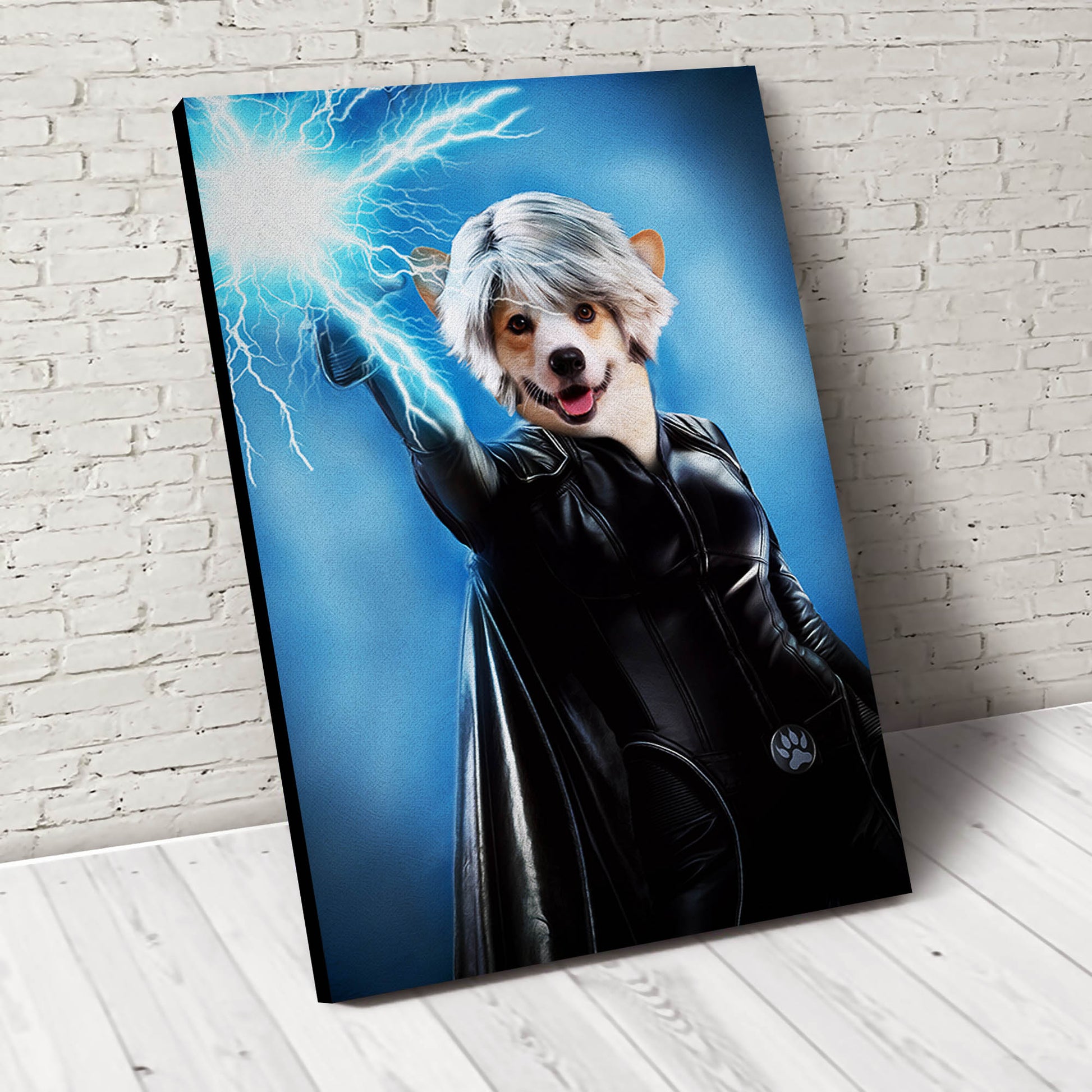 Storm Pawer Custom Pet Portrait Canvas - Noble Pawtrait