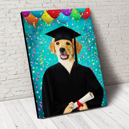Graduation Paw Custom Pet Portrait - Noble Pawtrait