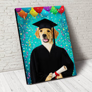 Graduation Paw Custom Pet Portrait - Noble Pawtrait