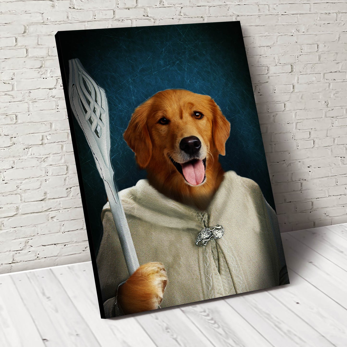 GanDaPaw Custom Pet Portrait Canvas - Noble Pawtrait