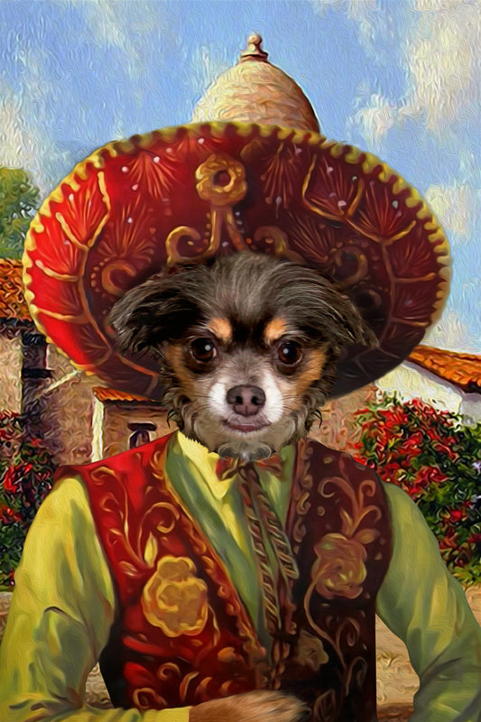 The Sombrero Custom Pet Portrait Digital Download - Noble Pawtrait