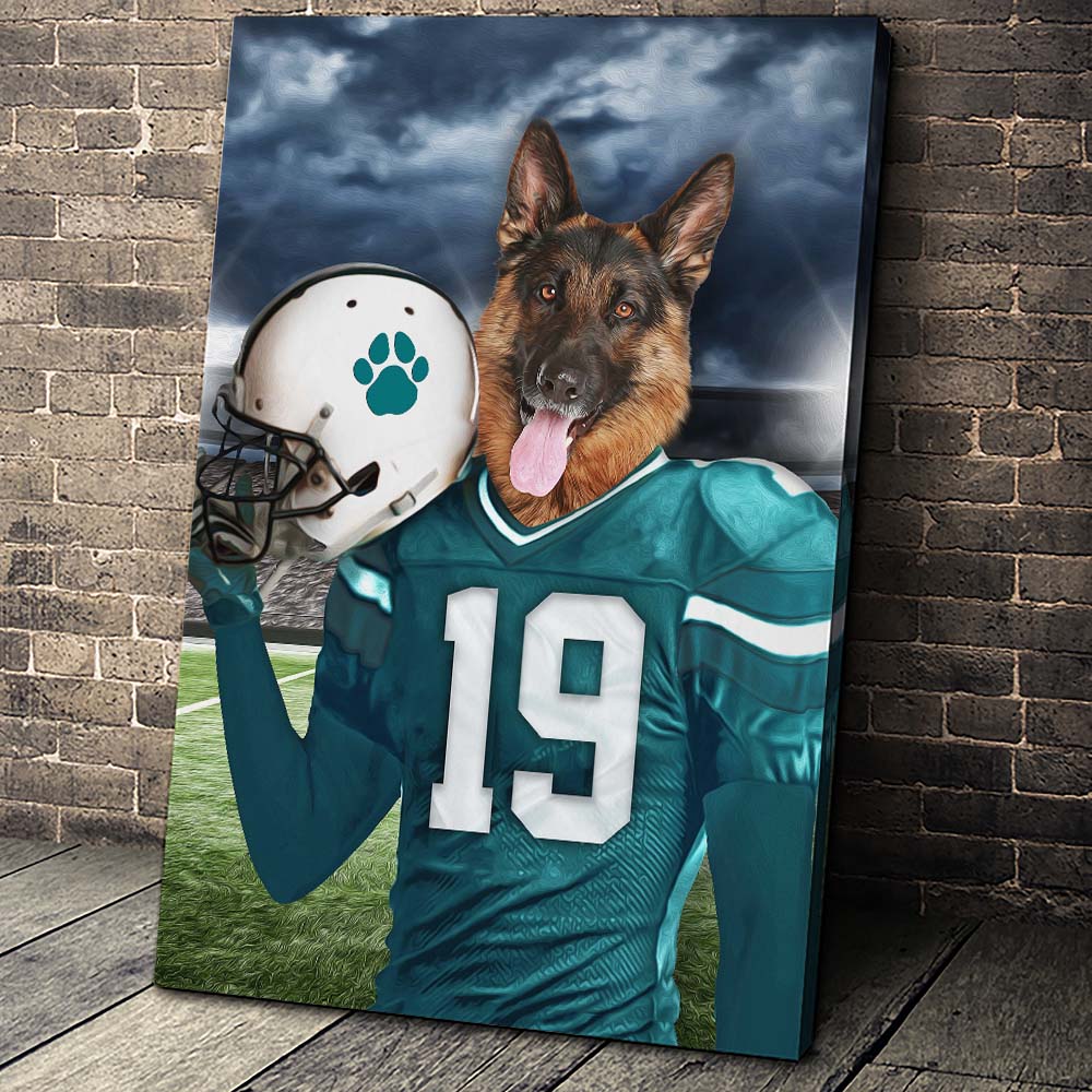 Miami Fan Custom Canvas Pet Portrait - Noble Pawtrait