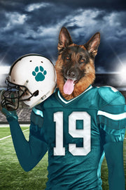 Miami Fan Custom Pet Portrait - Noble Pawtrait