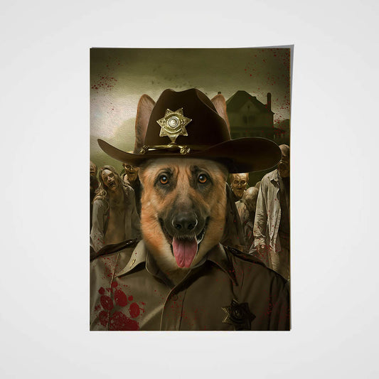 Rick the Paw Pewper Custom Pet Portrait Poster - Noble Pawtrait
