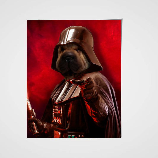 The Darth Pawder Custom Pet Portrait Poster - Noble Pawtrait