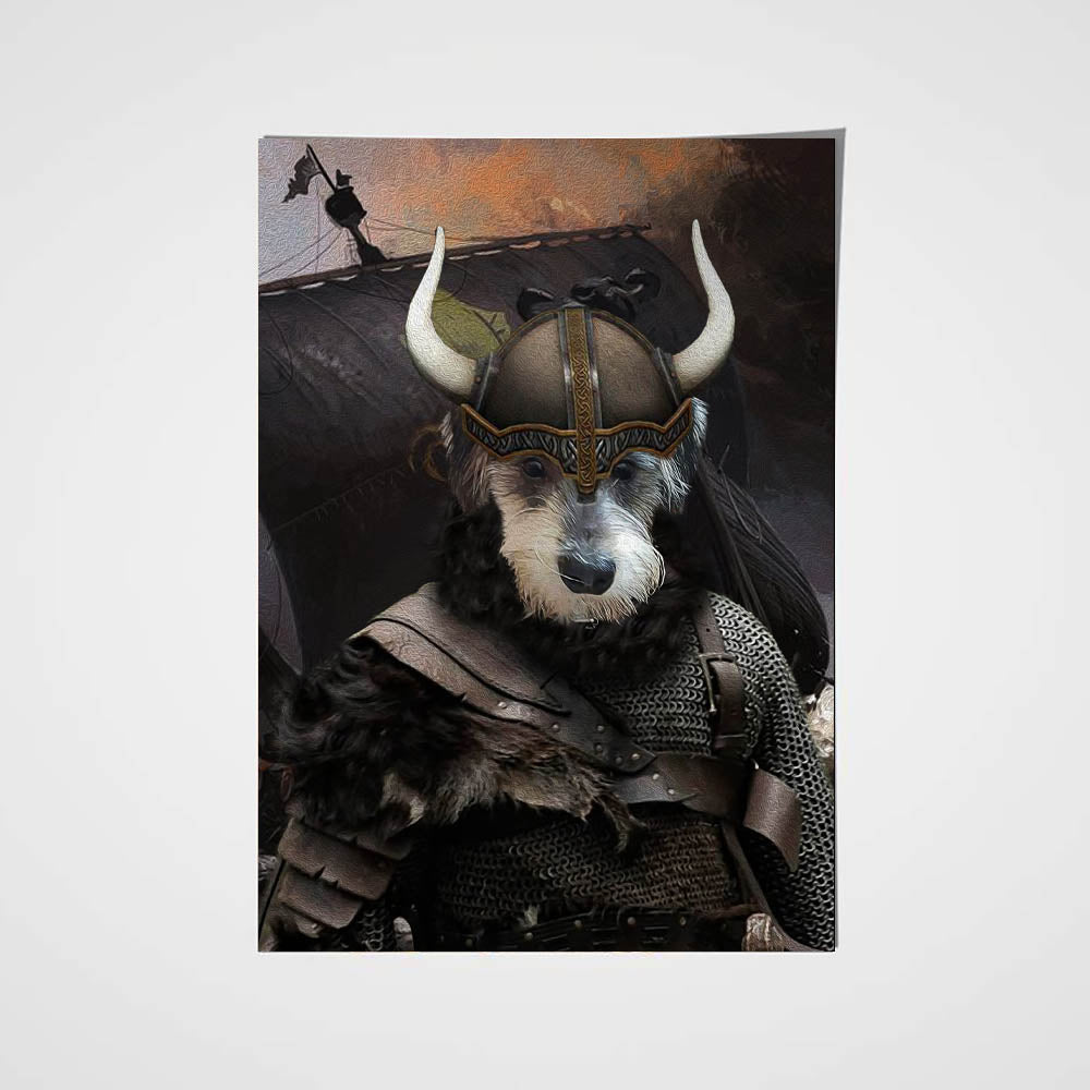 The Viking Custom Pet Portrait Poster - Noble Pawtrait