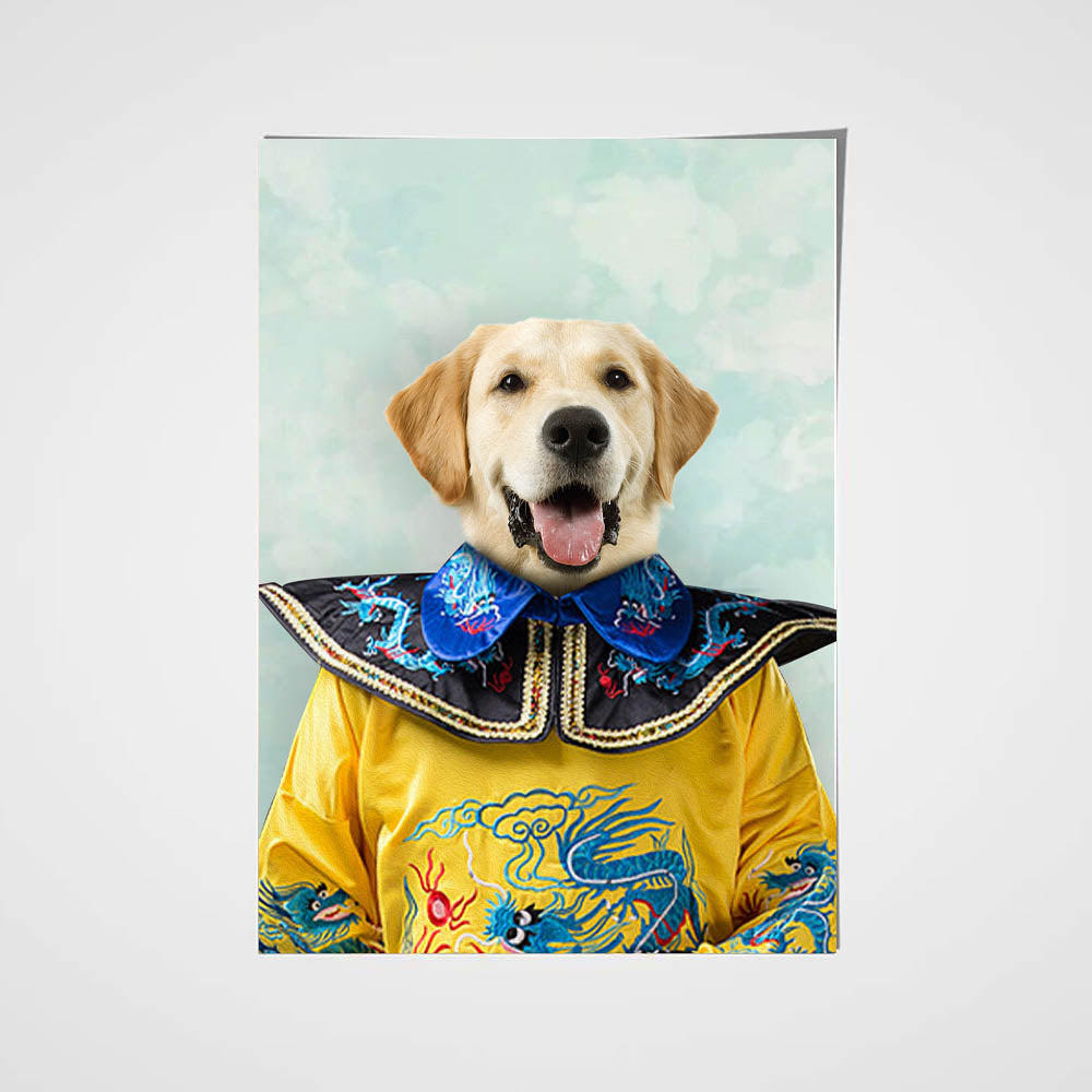 The Asian King Custom Pet Portrait Poster - Noble Pawtrait