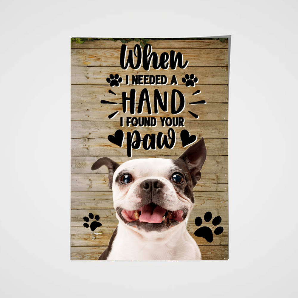 When I need a hand Custom Pet Portrait Poster - Noble Pawtrait