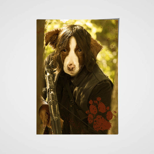 Daryl the Paw Pewper Custom Pet Portrait Poster - Noble Pawtrait