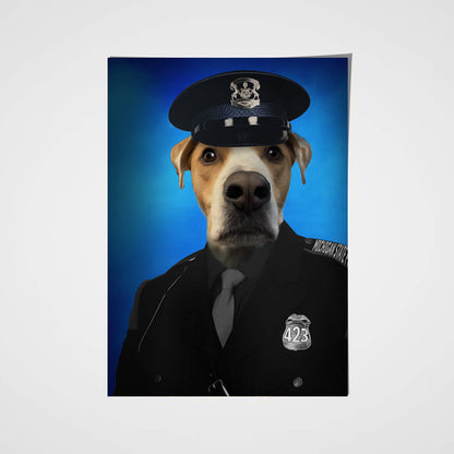 The Police Paw Custom Pet Portrait - Noble Pawtrait