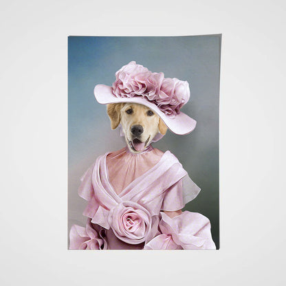 The Rosy Lady Custom Pet Portrait - Noble Pawtrait