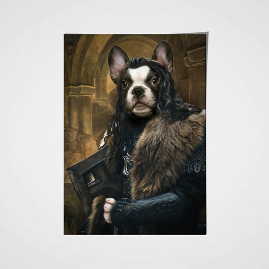 Pawrin Pawkenshield Custom Pet Portrait Poster - Noble Pawtrait