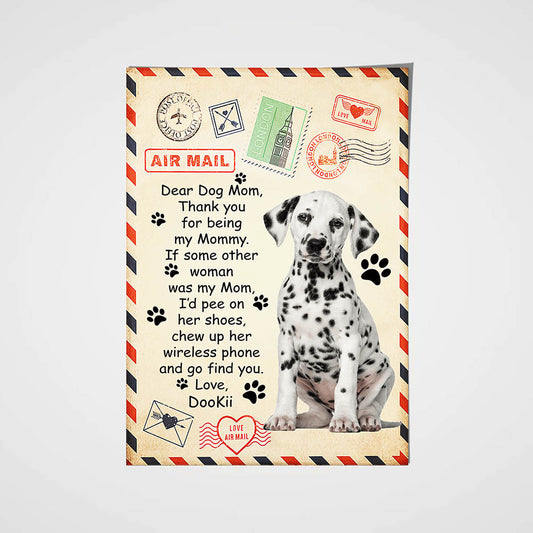 Paw Mail Mothers Day Custom Pet Portrait Poster - Noble Pawtrait