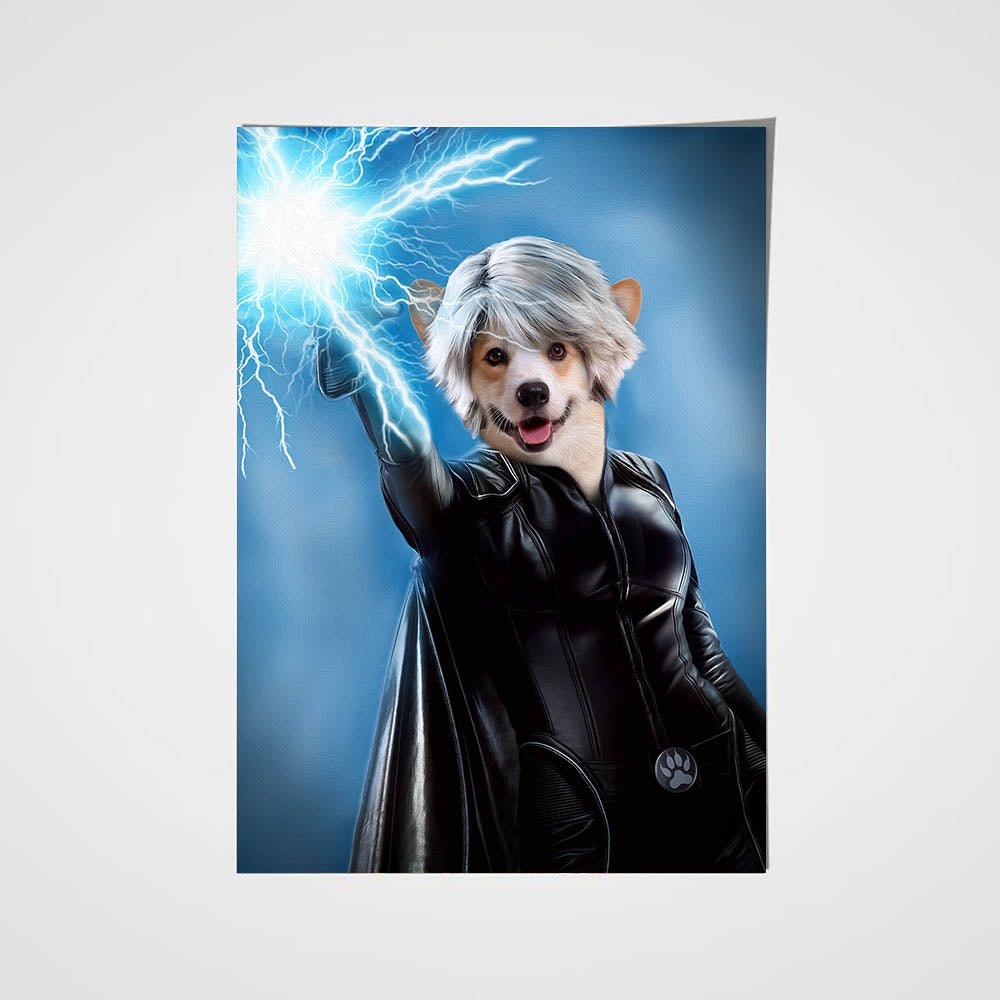 Storm Pawer Custom Pet Portrait Poster - Noble Pawtrait