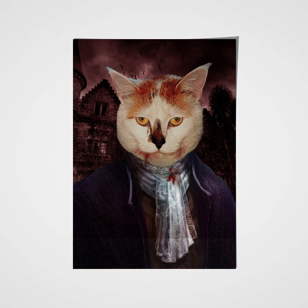 The Vampire Custom Pet Portrait Poster - Noble Pawtrait