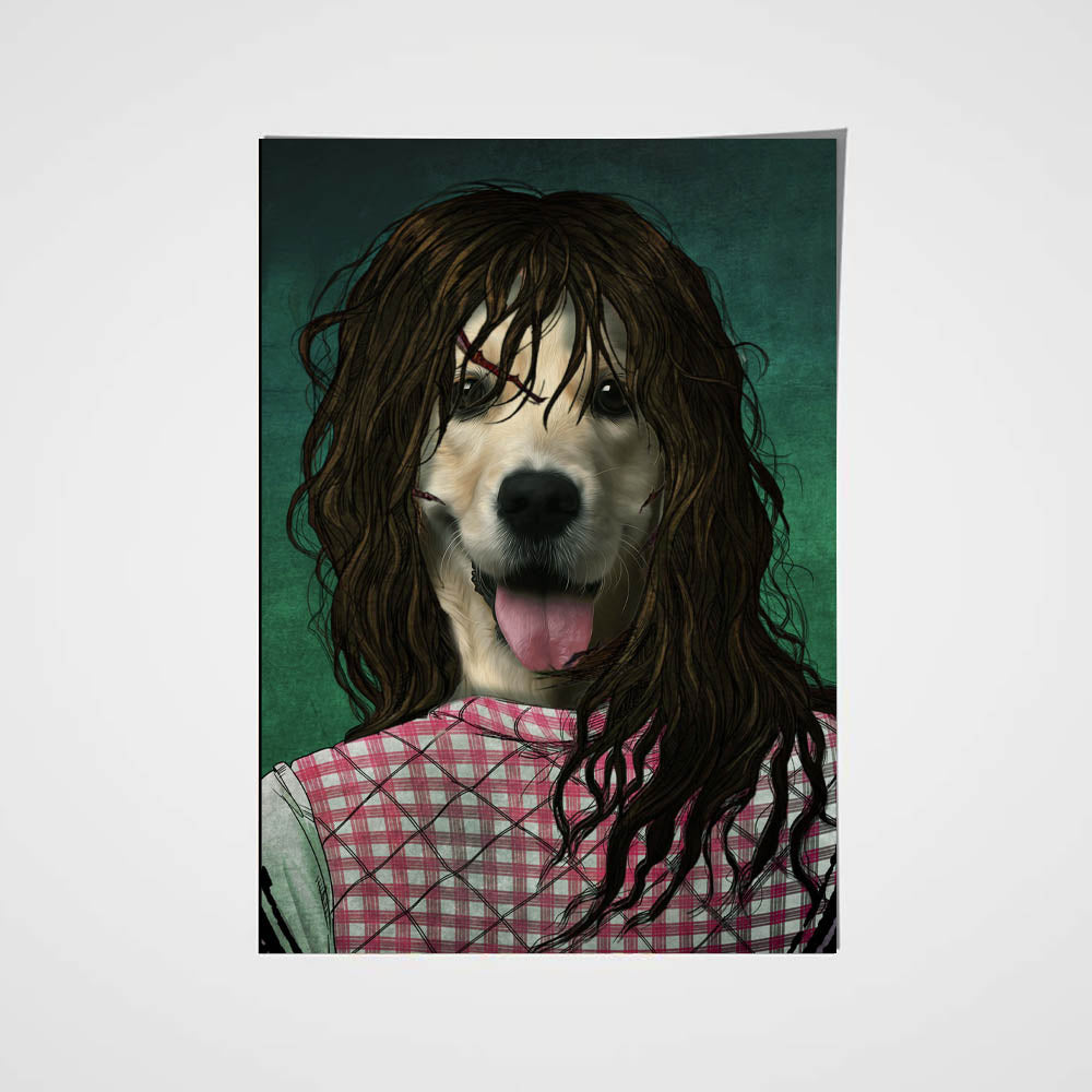 Scary Depaw Custom Pet Portrait Poster - Noble Pawtrait