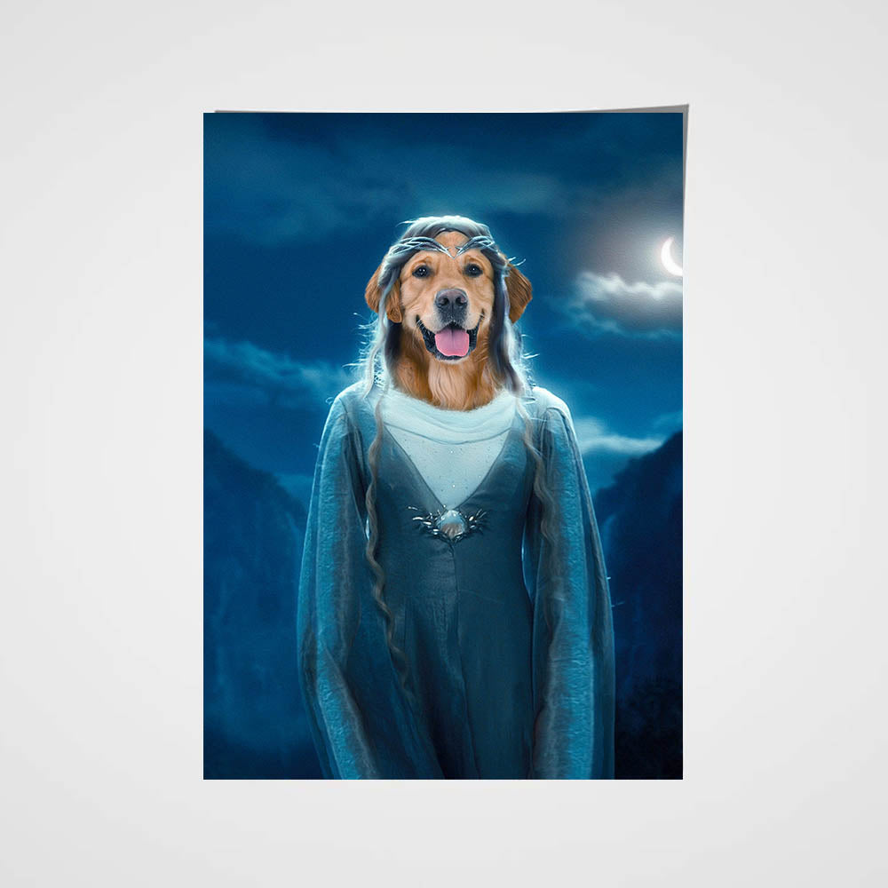 High Princess Paw Custom Pet Portrait Poster - Noble Pawtrait