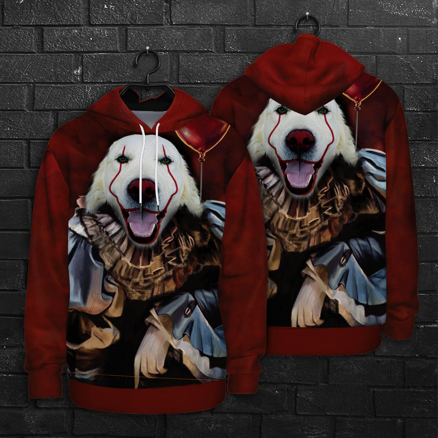 The IT All Over Print Custom Hoodie Noble Pawtrait