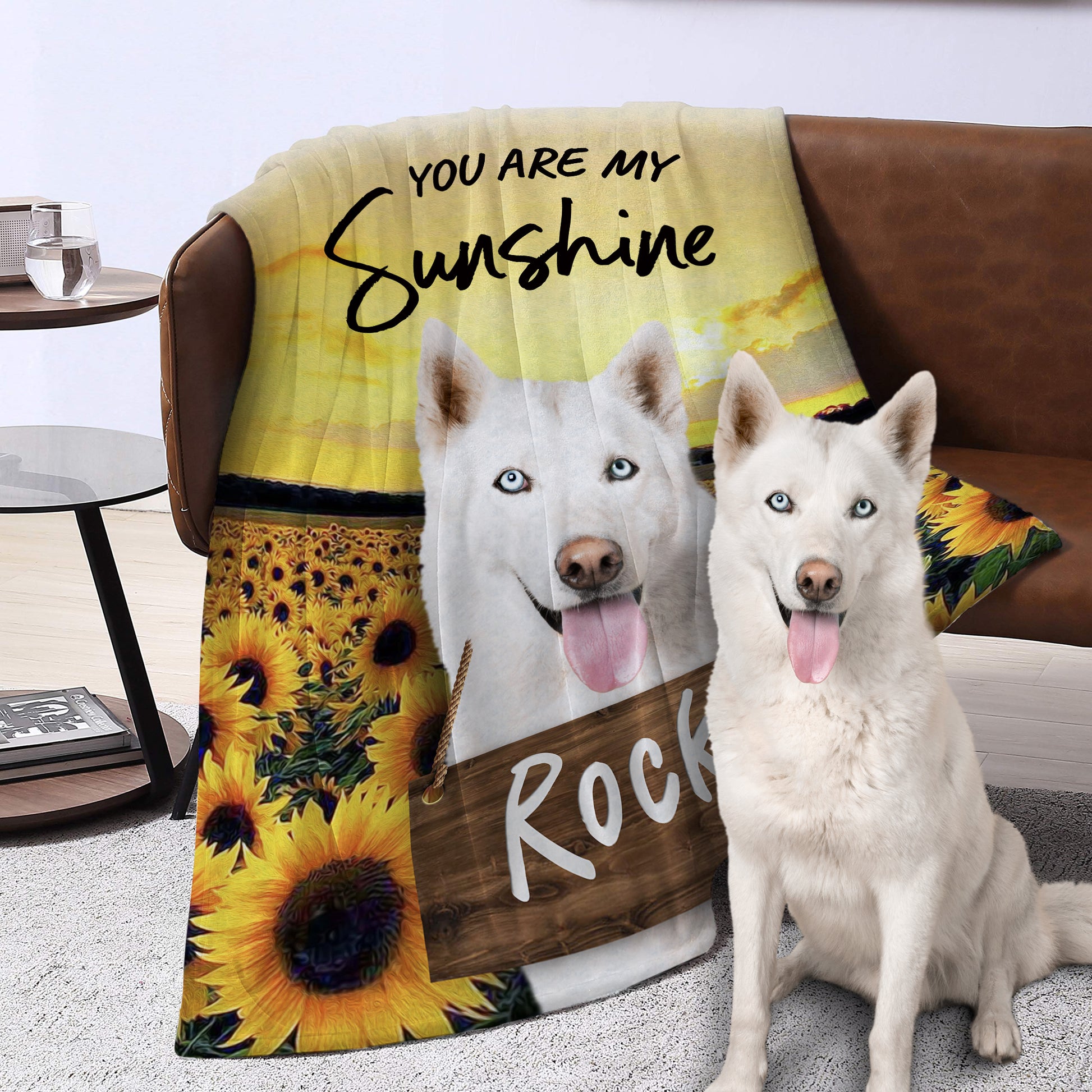You Are My Sunshine Custom Pet Fleece Blanket - Noble Pawtrait