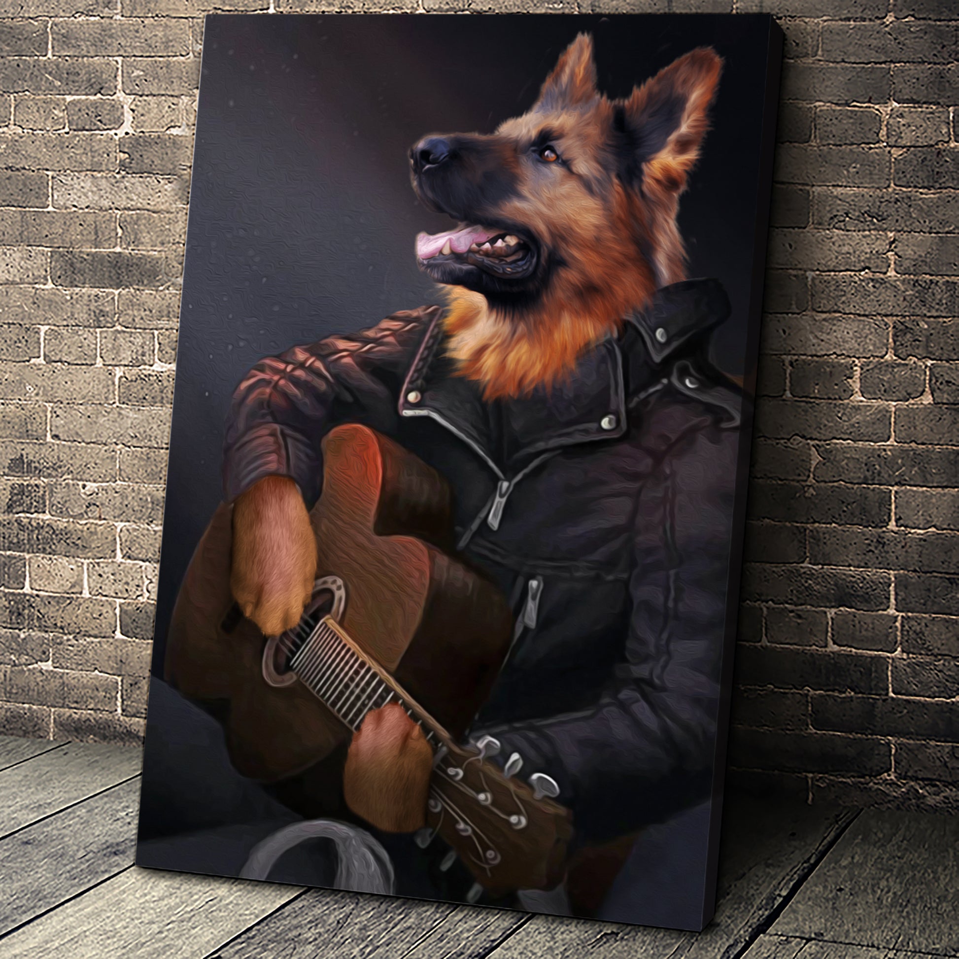 The Guitarist Custom Pet Portrait - Noble Pawtrait