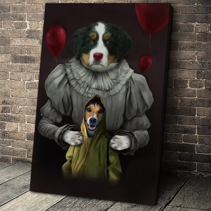 The Clowns Custom Pet Portrait Canvas - Noble Pawtrait