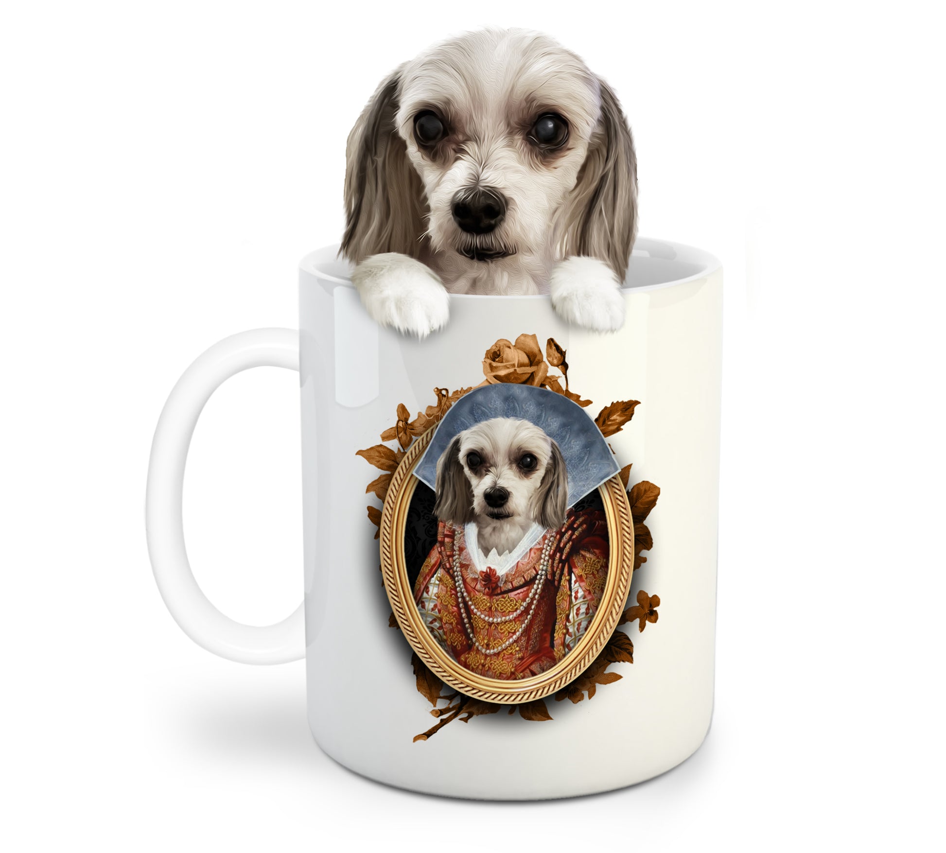 The Lady Custom Pet Mug - Noble Pawtrait