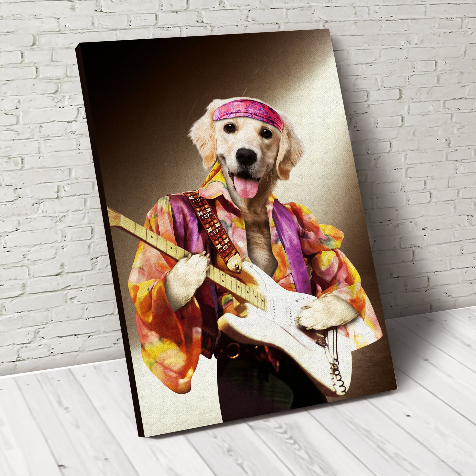The Rock Star Custom Pet Portrait Poster - Noble Pawtrait