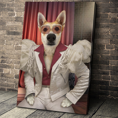 The Rocket Paw Custom Pet Portrait Canvas - Noble Pawtrait