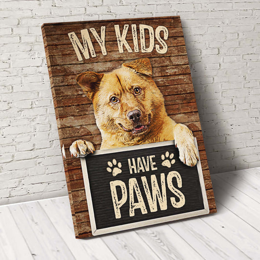 My Kid Have Paw Custom Pet Portrait Canvas - Noble Pawtrait